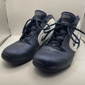 VTG 2002 Nike Shox Limitless TB Men's 9 Navy White Basketball Shoes 304788-142
